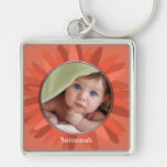 Gerber Daisy Baby Photo Key Chain