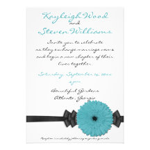 Gerber Daisy Wedding Invitation