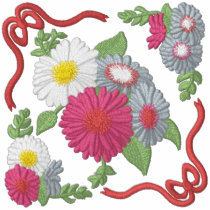 Gerbera Daisies Embroidered Shirt