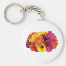 Gerbera Daisies Mixed Colours Keychains