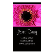 Gerbera Daisy Business Card Template