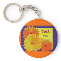 Gerbera Daisy (Gerbera hybrida) - Yellow Key Chains