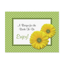 Gerbera Daisy Recipe Card for the Bride to Be