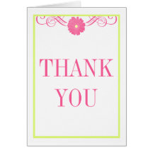Gerbera Daisy Swirls Thank You Card