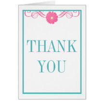 Gerbera Daisy Swirls Thank You Card