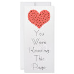 Gerbera Flowers Heart Bookmark Template rack cards