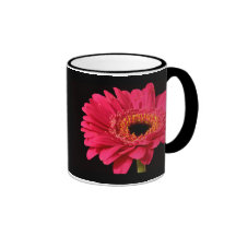 Gerbera in pink mug