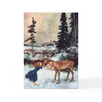 Gerda and the Reindeer by Edmund Dulac Card