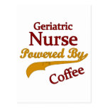 Geriatric Nurse Powered By Coffee Postcards