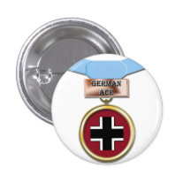 German Ace medal button