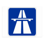 German Autobahn Sign Postcards