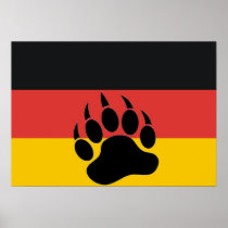 German Bear Pride Flag Print