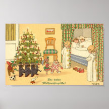 German Christmas Card Poster