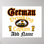 German Drinking Cptn Poster posters