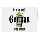 German Drinks Well With Others Oktoberfest Greeting Card