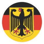 German Eagle Flag Round Stickers