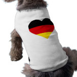 German Flag Heart pet clothing