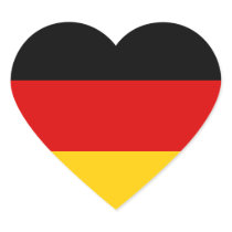 German Flag Heart Sticker