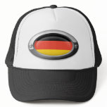 German Flag in Steel Frame hats