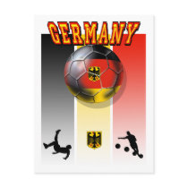 German flag of Germany soccer ball bicycle kick Post Card