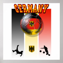 German flag of Germany soccer ball bicycle kick Posters