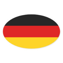 German Flag Oval Sticker