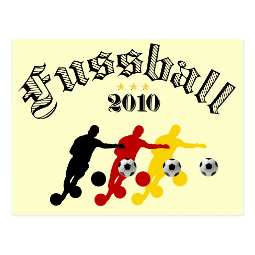 German Fussball 2010 football players gifts Post Card