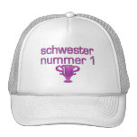 German Gifts for Sisters: Schwester Nummer 1 Mesh Hat