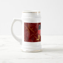 German Girl Silhouette Flag Coffee Mug