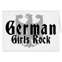 German Girls Rock Greeting Card