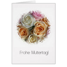 german mother's day pastel roses cards