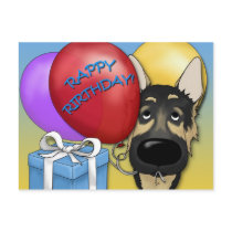 German Shepherd Birthday Postcard