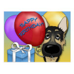 German Shepherd Birthday Postcard