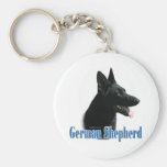 German Shepherd (black) Name Keychains