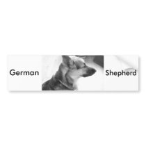 German Shepherd/black & White Photo Bumper Sticker