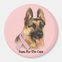 German Shepherd Breast Cancer Magnet