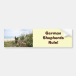German Shepherd Bumper Sticker Beachgrass