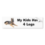 German Shepherd Bumper Sticker My Kids Have 4 Legs