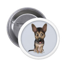 German Shepherd Button