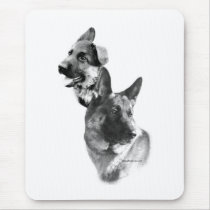 German Shepherd Charcoal 2 Mouse Pad