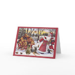 German Shepherd Christmas Card Santa Bears1