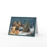 German Shepherd Christmas Evening cards