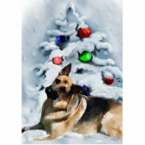 German Shepherd Christmas Ornament Cut Out