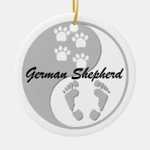 german shepherd christmas tree ornaments