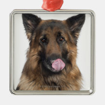 German Shepherd Christmas Tree Ornaments