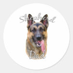 German Shepherd Dad 2 Round Stickers