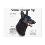 German Shepherd Dog (blk) History Design postcards