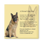 German Shepherd Dog  - Friend  Poem Magnets
