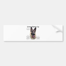 German Shepherd Dog History Design Bumper Stickers