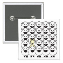 German Shepherd Dog in the Sheep Button